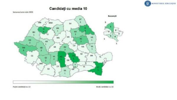 Rezultate BAC 2023. Numărul mediilor de 10, cel mai mic din ultimii 10 ani: Câți elevi au reușit să ia note maxime la toate probele