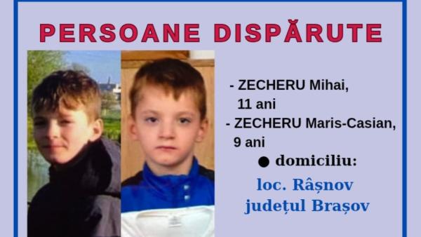 Doi frați din Râșnov, de 9 și 11 ani, căutați de poliție după ce au dispărut de acasă