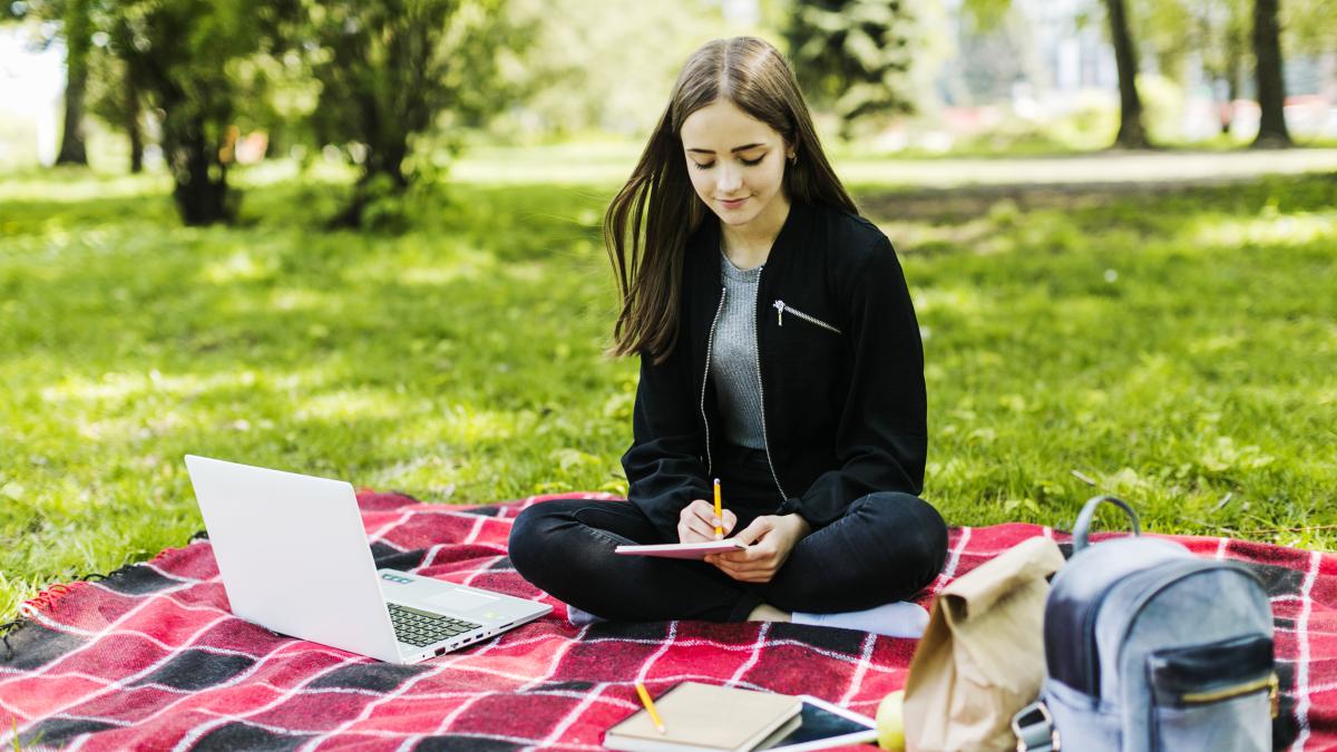 good-girl-writing-studying-park_92787000