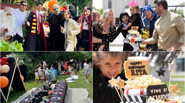 Adela Popescu și Laura Cosoi, petreceri impresionante pentru aniversările copiilor. Tematicile alese: Harry Potter și Wednesday