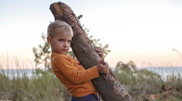 „Legea” efortului maxim: De ce copiilor le place să care lucruri grele sau mai mari decât ei?