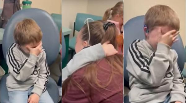VIDEO până la lacrimi! Un copil de 6 ani aude pentru prima dată vocea mamei sale: „Te iubesc!”