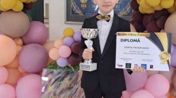 Rareș Prisacariu, câștigătorul de anul trecut al emisiunii Românii au Talent, a obținut un nou premiu