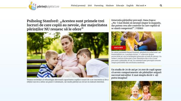 ParintisiPitici.ro, lider de trafic în rândul site-urilor de parenting din România, în luna iulie! 