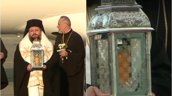 Sfânta Lumină de la Ierusalim a ajuns la București. Credincioșii se pregătesc să primească miracolul Învierii și să-l ducă în casele lor