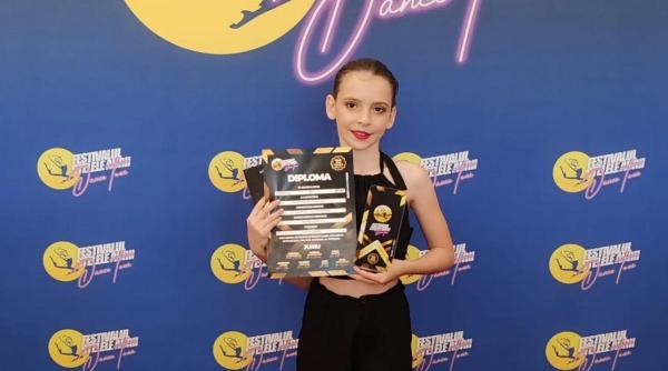 Locul I pentru Sara Păltinișanu la Festivalul „Steluțele Aurii”, cu un moment artistic impresionant