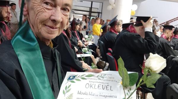 O femeie din Sfântu Gheorghe a absolvit facultatea la 73 de ani! „Profesorii m-au susținut”