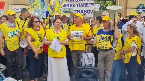 O nouă zi de proteste în fața Ministerului Educației și Cercetării, organizate de sindicate