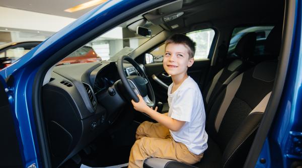 Copil de 10 ani, prins la volan în Dolj. Tatăl se afla pe scaunul din dreapta