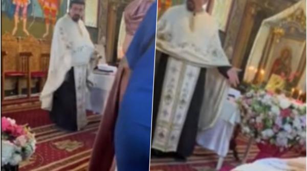 „În loc să o botez, eu trebuie să o aștept să-i dea de mâncare!” Un preot a răbufnit la slujbă și s-a supărat foc pe părinţii bebeluşului: „Trebuia să stai acasă!” / VIDEO