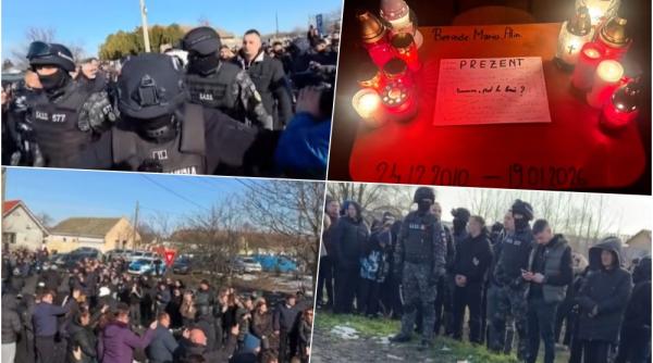 Mario, adolescentul ucis la Cenei, condus pe ultimul drum. Tatăl a ajuns și el, escortat de polițiști: „De ce m-ai lăsat?” 