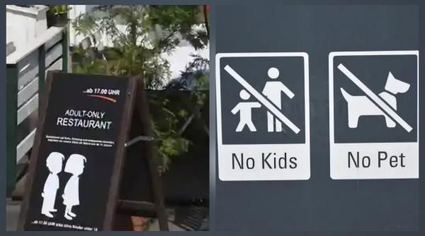 „Interzis accesul copiilor” sau „copiii nu sunt bineveniți aici!” Mult mai elegant... „Adults Only”
