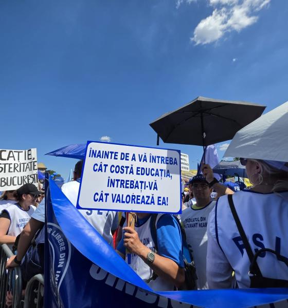 Profesorii ies astăzi la protest în fața Parlamentului. Ce schimbări vor pentru elevi și cadre didactice